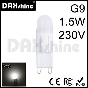 DAXSHINE LED G9 1.5W AC230V Cool White 6000-6500K 80-100lm   